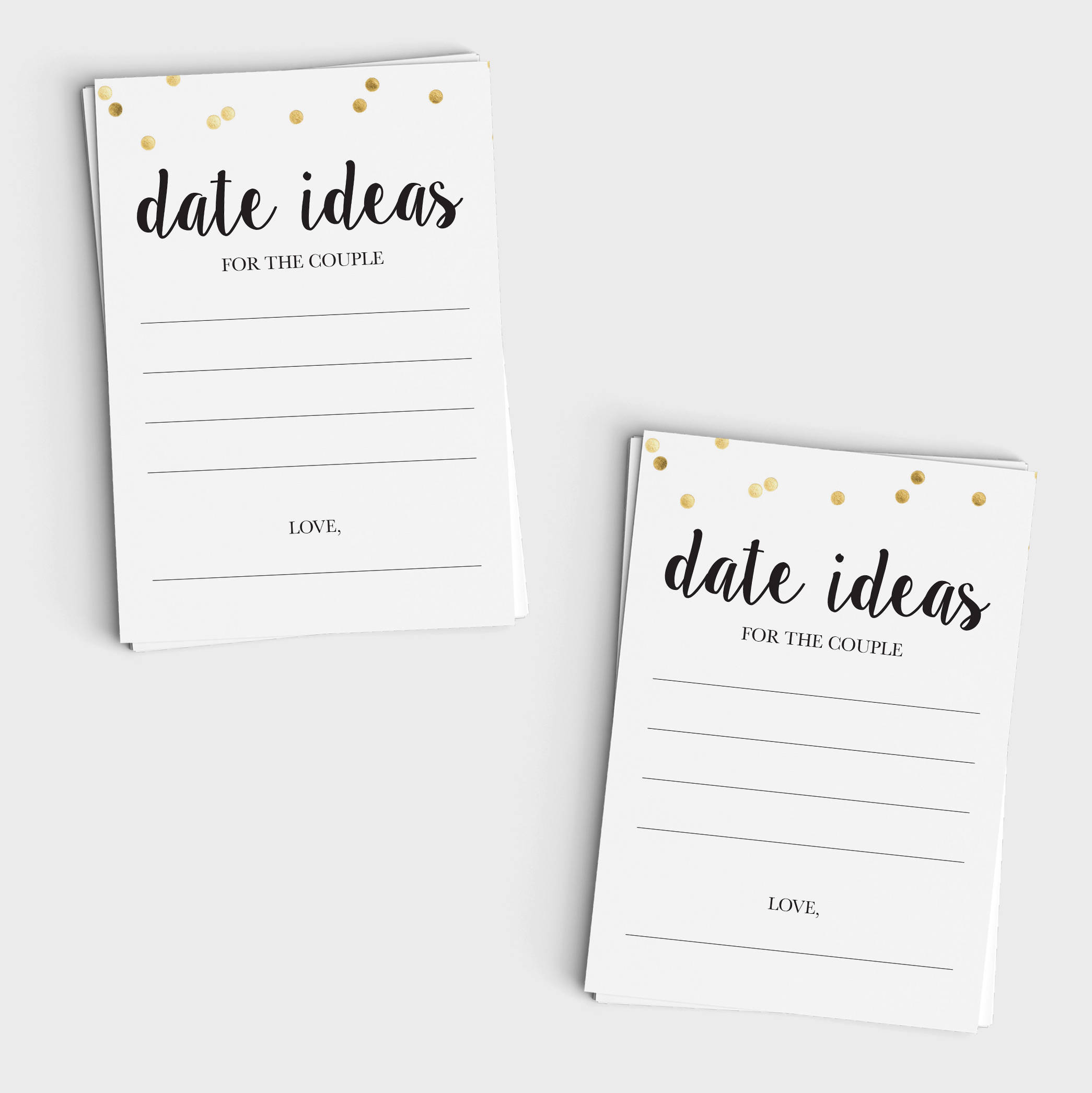 Date Night Ideas - Black & Glitter Design