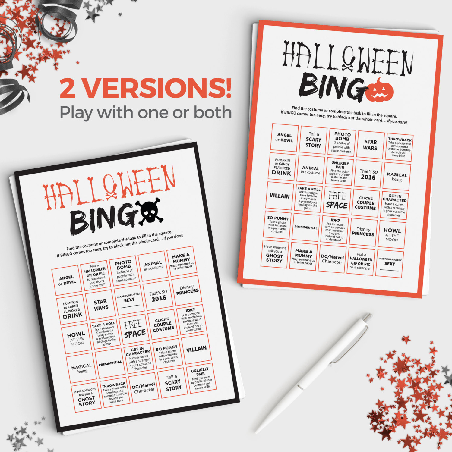 Fun Adult Halloween Game - Halloween Bingo Scavenger Hunt