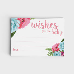 Wishes for Baby - Blue Floral & Pink Floral designs