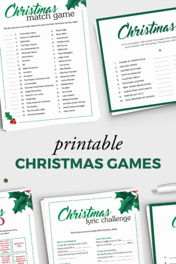 Fun Printable Holiday Party Games